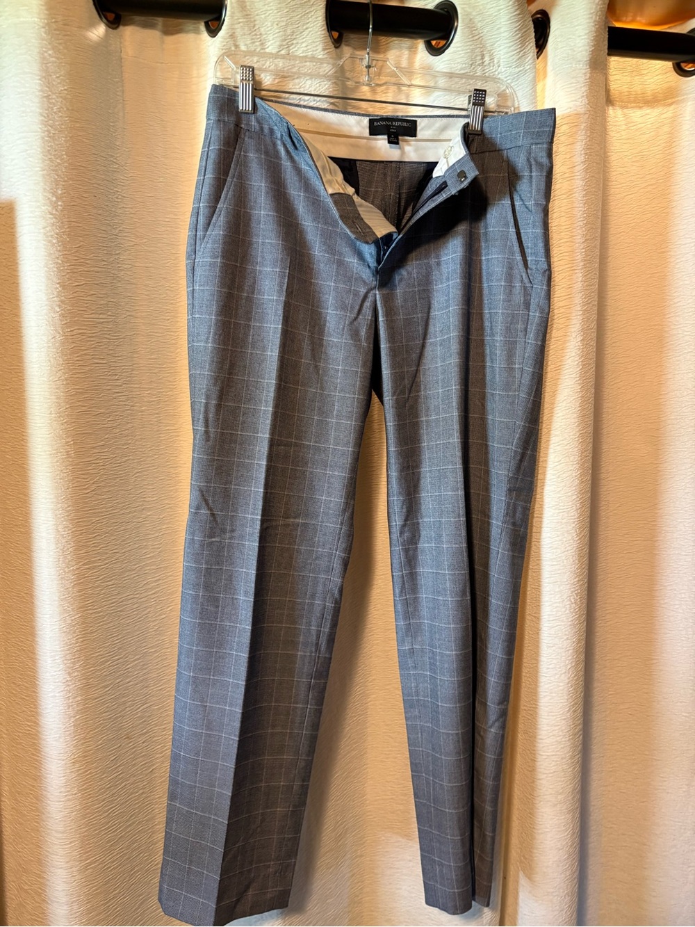 Banana Republic Light Blue Windowpane Trousers